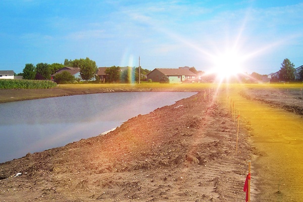 Building under construction with info on new single-family plats: spring creek ridge, brookhaven estates and scenic ridge