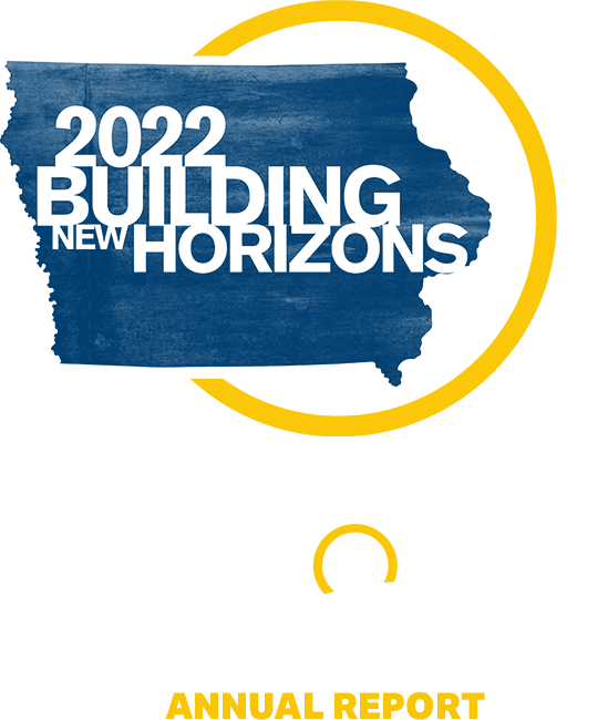 2021 altoona community development annual report header and aerial view of Altoona 